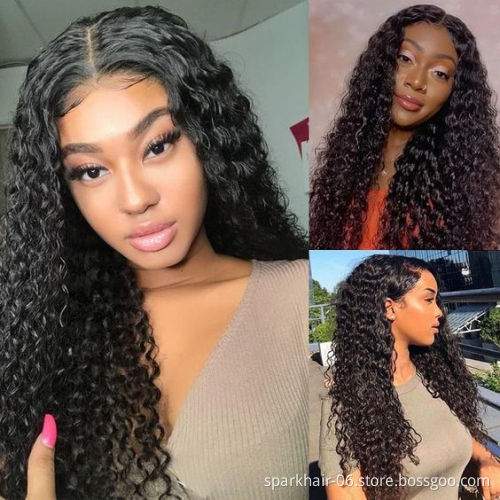 Water Wave Cheap Human Hair Lace Wig Hair Vendor Unprocessed Raw Remy HD Lace Frontal Wig Curly Wigs Human Hair Lace Closure